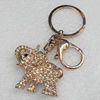 Zinc Alloy keyring Jewelry Chains, width:45mm, Length Approx:9.5cm, Sold by Dozen