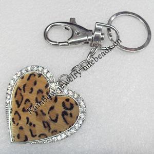 Zinc Alloy keyring Jewelry Chains, width:53mm, Length Approx:13cm, Sold by Dozen