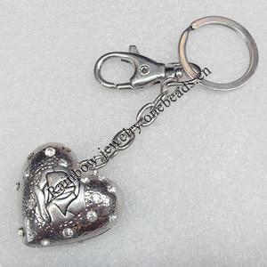 Zinc Alloy keyring Jewelry Chains, width:35mm, Length Approx:10.5cm, Sold by Dozen