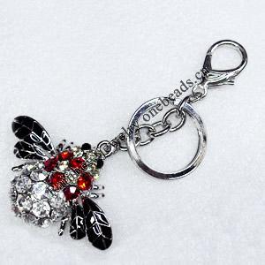 Zinc Alloy keyring Jewelry Chains, width:60mm, Length Approx:11.5cm, Sold by Dozen