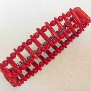 Corals Bracelet, width:18mm, Length:Approx 7.1-inch, Sold by Dozen