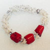 Corals Bracelet, width:12mm, Length:Approx 7.1-inch, Sold by Dozen