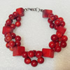 Corals Bracelet, width:20mm, Length:Approx 7.1-inch, Sold by Dozen