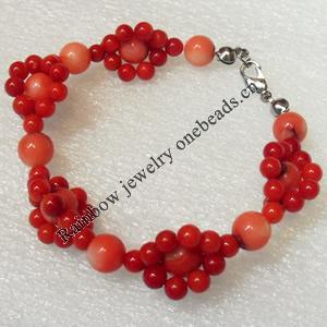 Corals Bracelet, width:18mm, Length:Approx 7.1-inch, Sold by Dozen