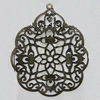 Iron Jewelry Finding Pendant Lead-free, 48x48mm Hole:2mm, Sold by Bag