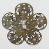 Iron Jewelry Finding Beads Lead-free, Flower 37mm, Sold by Bag