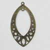 Iron Jewelry Finding Pendant Lead-free, Horse Eye 34x19mm Hole:1mm, Sold by Bag