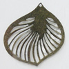 Iron Jewelry Finding Pendant Lead-free, 27x25mm Hole:0.5mm, Sold by Bag