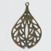 Iron Jewelry Finding Pendant Lead-free, 38x25mm Hole:1.5mm, Sold by Bag