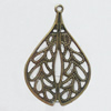 Iron Jewelry Finding Pendant Lead-free, 38x25mm Hole:1.5mm, Sold by Bag