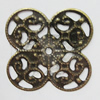 Iron Jewelry Finding Beads Lead-free, Flower 26mm, Sold by Bag