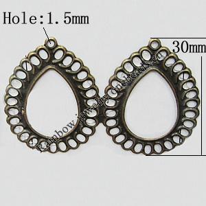 Iron Jewelry Finding Connectors Lead-free, 30x50mm Hole:1.5mm, Sold by Bag