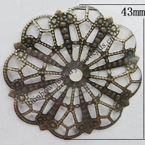 Iron Jewelry Finding Connectors Lead-free, 43mm, Sold by Bag