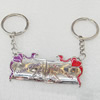 Zinc Alloy keyring Jewelry Chains, width:35mm, Length Approx:9.3cm, Sold by Dozen