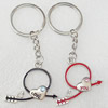 Zinc Alloy keyring Jewelry Chains, width:42mm, Length Approx:8cm, Sold by Dozen