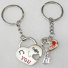 Zinc Alloy keyring Jewelry Chains, width:22mm, Length Approx:8.5cm, Sold by Dozen