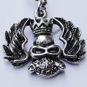 Zinc Alloy Charm/Pendants, Nickel-free & Lead-free, A Grade Monster head 21x24mm Hole:2mm, Sold by PC