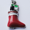 Zinc Alloy Enamel Pendant, Nickel-free & Lead-free, A Grade Shoes 20x11mm Hole:2mm, Sold by PC