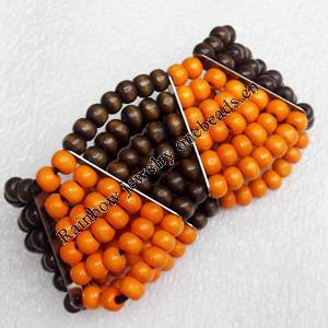 Wooden Bracelet, width:37mm, Length:Approx 7.1-inch, Sold by Dozen