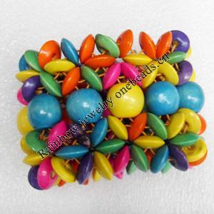 Wooden Bracelet, width:60mm, Length:Approx 7.1-inch, Sold by Dozen