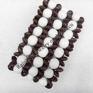 Wooden Bracelet, width:50mm, Length:Approx 7.1-inch, Sold by Dozen