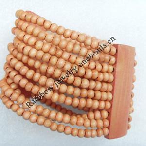 Wooden Bracelet, width:60mm, Length:Approx 7.1-inch, Sold by Dozen