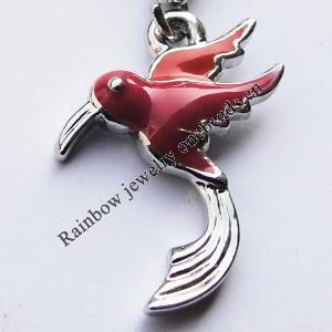 Zinc Alloy Enamel Pendant, Nickel-free & Lead-free, A Grade Animal 20x15mm Hole:2mm, Sold by PC