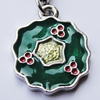 Zinc Alloy Enamel Pendant, Nickel-free & Lead-free, A Grade Flower 21x16mm Hole:2mm, Sold by PC