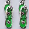 Zinc Alloy Enamel Pendant, Nickel-free & Lead-free, A Grade Shoes 23x7mm Hole:2mm, Sold by PC