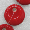 Ceramics Pendants, Flat Round 25mm Hole:3.5mm, Sold by PC 