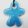 Ceramics Pendants, 27x20mm Hole:3mm, Sold by PC 