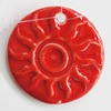 Ceramics Pendants, Flat Round 42mm Hole:3mm, Sold by PC 