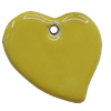 Ceramics Pendants, Heart 46x42mm Hole:3mm, Sold by PC 