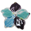 Ceramics Pendants, Flower 64mm Hole:3mm, Sold by PC 