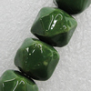 Ceramics Beads, Cube 14mm Hole:1.5mm, Sold by Bag