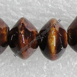 Ceramics Beads, Bicone 12x8mm Hole:2mm, Sold by Bag