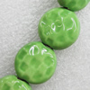 Ceramics Beads, Flat Round 19mm Hole:2.5mm, Sold by Bag