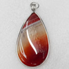 Agate Pendant, Teardrop, 35x73mm, Hole:Approx 5mm, Sold by PC