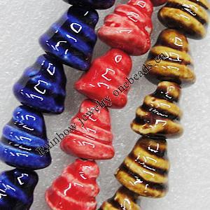Ceramics Beads, Mix Color, 15x14mm Hole:2.5mm, Sold by Bag