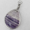 Agate Pendant, 36x63mm, Hole:Approx 5mm, Sold by PC