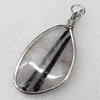 Agate Pendant, 32x67mm, Hole:Approx 5mm, Sold by PC