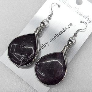 Agate Earring, 25x65mm, Sold by Pair