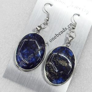 Agate Earring, 23x62mm, Sold by Pair