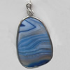 Agate Pendant, 42x77mm, Hole:Approx 5mm, Sold by PC