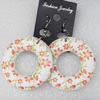 Wooden Earring, Donut, 40x55mm, Sold by Dozen