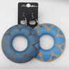 Wooden Earring, Donut, 60x76mm, Sold by Dozen