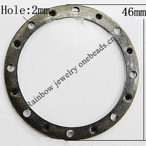 Iron Jewelry Finding Connectors Lead-free, 46mm Hole:2mm, Sold by Bag