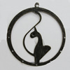 Iron Jewelry Finding Pendant Lead-free, 54x50mm Hole:2mm, Sold by Bag
