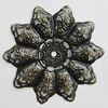 Iron Jewelry Finding Beads Lead-free, Flower 48mm, Sold by Bag