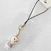 Mobile Decoration, Zinc Alloy Pendant, Pendant: about 17mm wide, Rope: about 6cm, Sold by Dozen